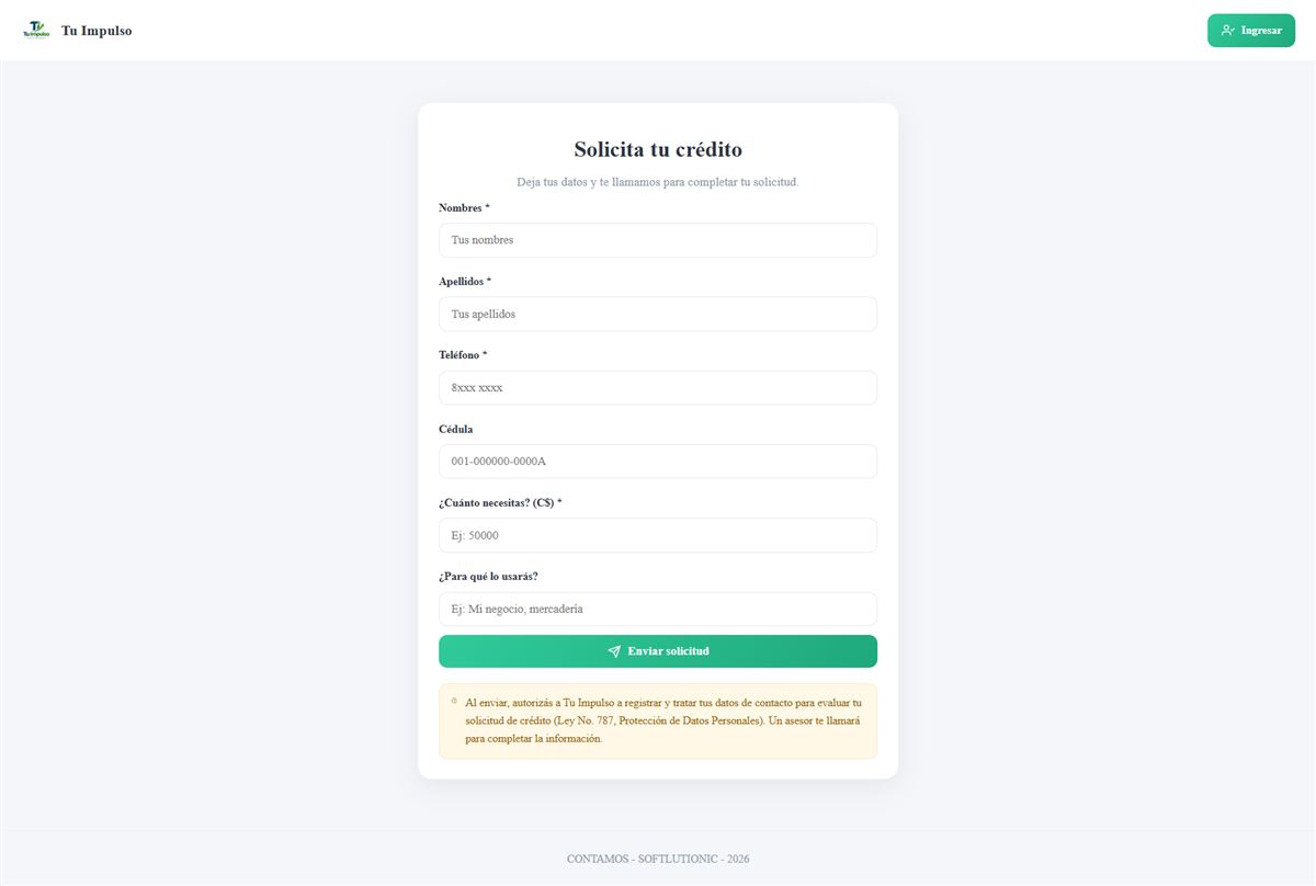 Solicitud de crédito — del cliente a la aprobación